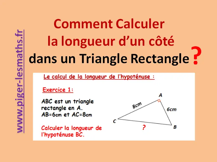 calculer une longueur dans un triangle rectangle