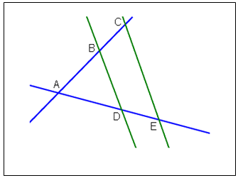 configuration 1 du théorème de thalès