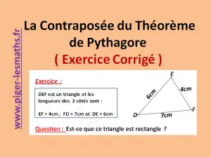 contraposée de Pythagore exercices corrigés