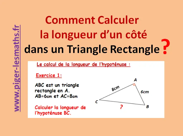 Calcul angle triangle rectangle sans calculatrice