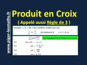 produit en croix avec exercices d'application