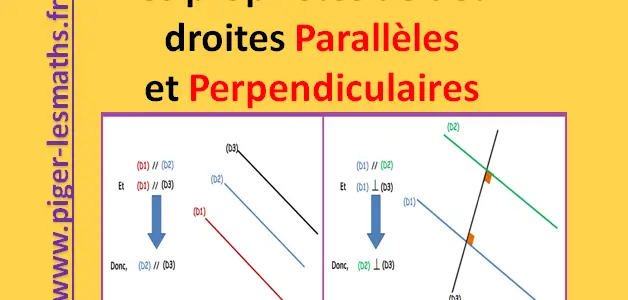 Droites Parallèles et Perpendiculaires | Quatre Propriétés Importantes en Géométrie propriétés droites parallèles et perpendiculaires