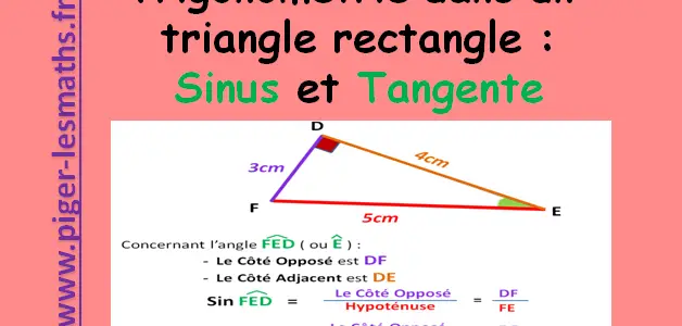 l'expression du sinus et tangente