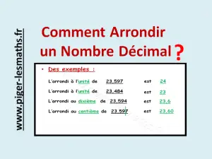 la méthode pour Arrondir un nombre décimal