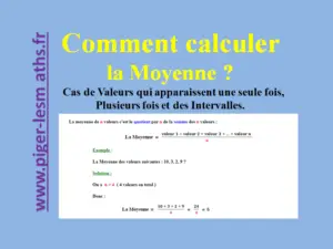 Comment calculer une moyenne d' une série statistiques cours de maths 3ème