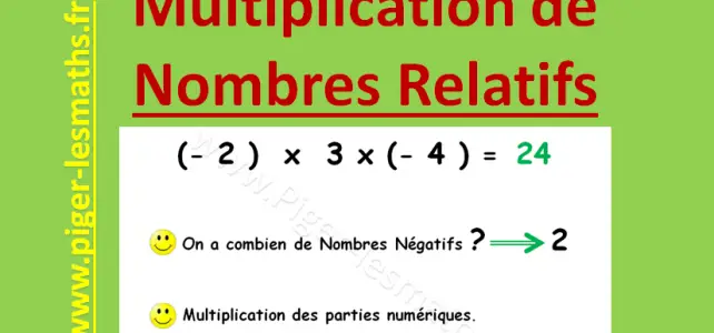 comment effectuer la Multiplication de nombres relatifs