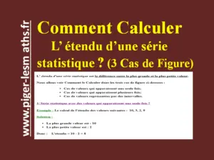 calcul de l' étendu d'une série statistique