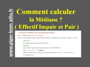 calcul médiane effectif pair et impair