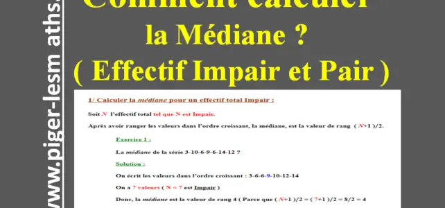 calcul médiane effectif pair et impair