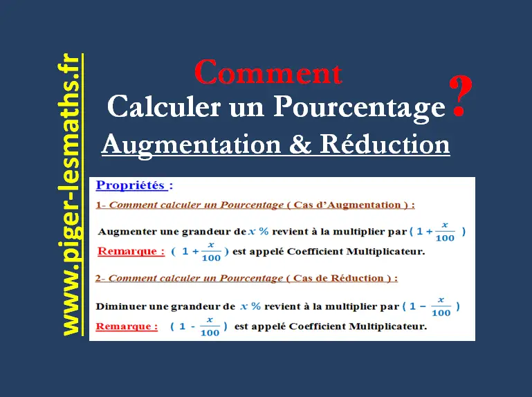 Comment Calculer Un Pourcentage Augmentation Ou Reduction