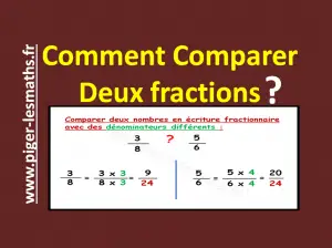 comment comparer des fractions