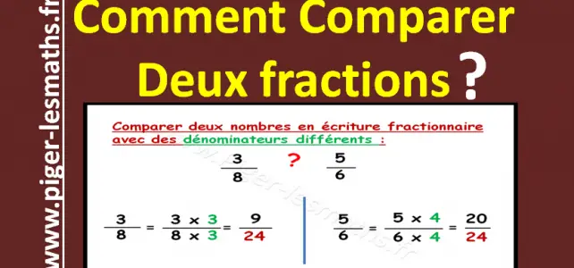 comment comparer des fractions