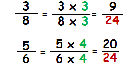 comment comparer deux fractions avec des dénominateurs différents ( réduire au même dénominateur )