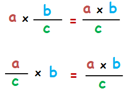 Produit d' un nombre par un quotient | la règle du calcul