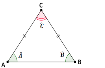 mesure de deux angle est 60° triangle isocèle