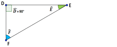 mesure angle égal à 90° triangle rectangle