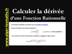 comment calculer la dérivée d' une fonction rationnelle