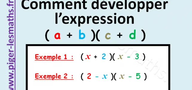 double distributivité et comment développer l'expression a+b)(c+d)