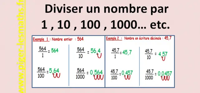 comment diviser-par-10-100-1000