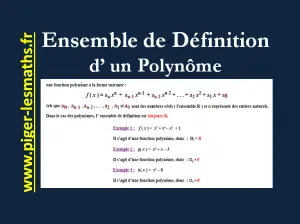cours math lycée ensemble de définition d' un polynôme