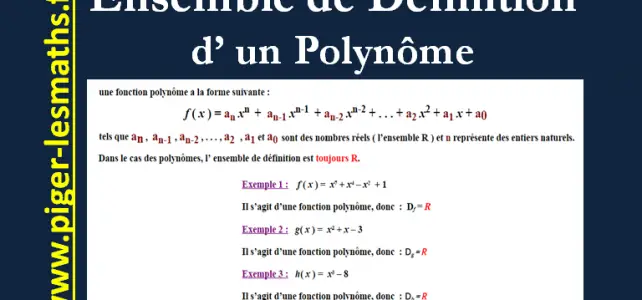 cours math lycée ensemble de définition d' un polynôme