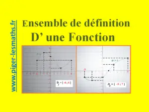 domaine de définition d'une fonction