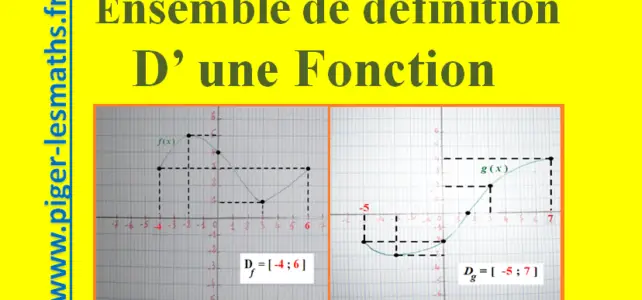 domaine de définition d'une fonction