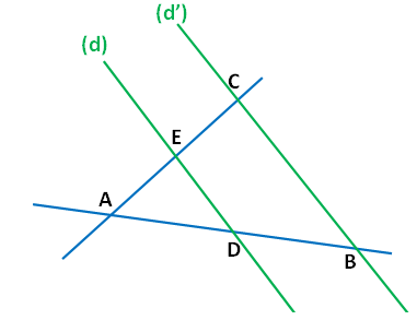 figure exercice 1 théorème de thalès réciproque