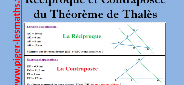 Comment Faire La Reciproque De Thales