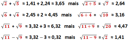 addition et soustraction de racine carrée 