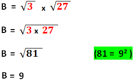 multiplication de racine carrée