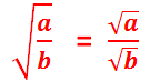 comment calculer la racine carrée d' un quotient de nombres positifs