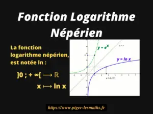 fonction logarithme népérien, pigerlesmaths