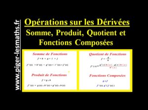 cours math opérations sur les dérivées de fonctions sur piger-lesmaths