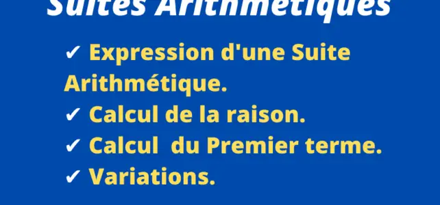 suites arithmétiques, pigerlesmaths