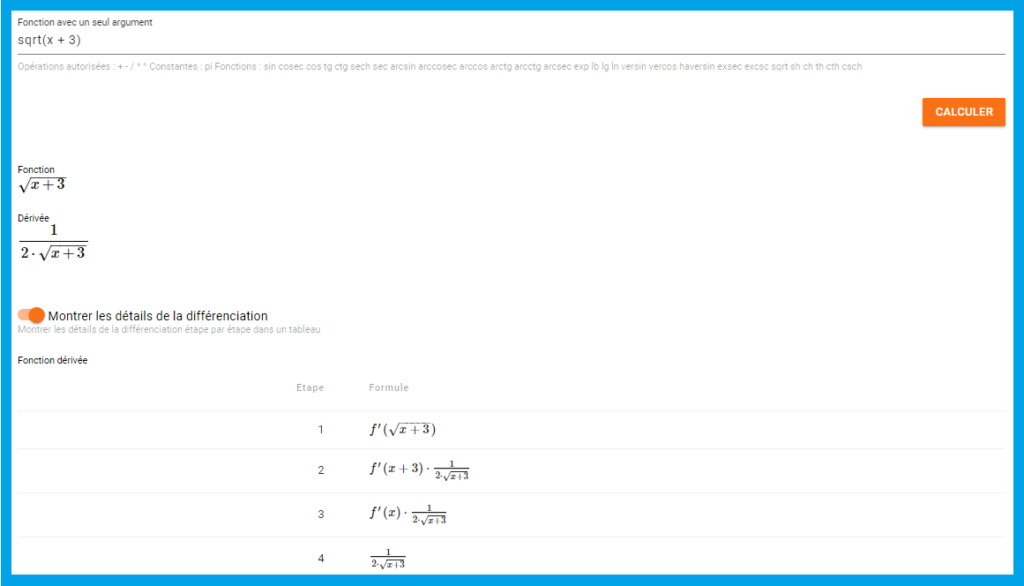 Calculateur de Dérivée en Ligne Calcul Fonction Dérivée Pigerlesmaths — free download