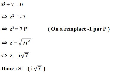 Solutions équation du second degré dans ℂ ensemble des nombres complexes piger-lesmaths.fr